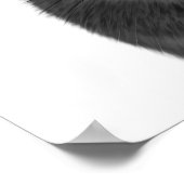 Poster Portrait Moderne de Souris en Bois noir blanc (Coin)