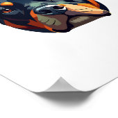 Poster Portrait moderne Rottweiler - Bold Vector Style Ch (Coin)