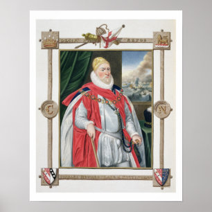 Poster Portrait of Charles Howard (1536-1624) 2nd Baron o