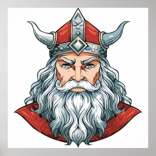 Poster Portrait of God Odin Trucker Hat (Devant)