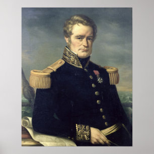 Poster Portrait of Jules Dumont d'Urville  1845
