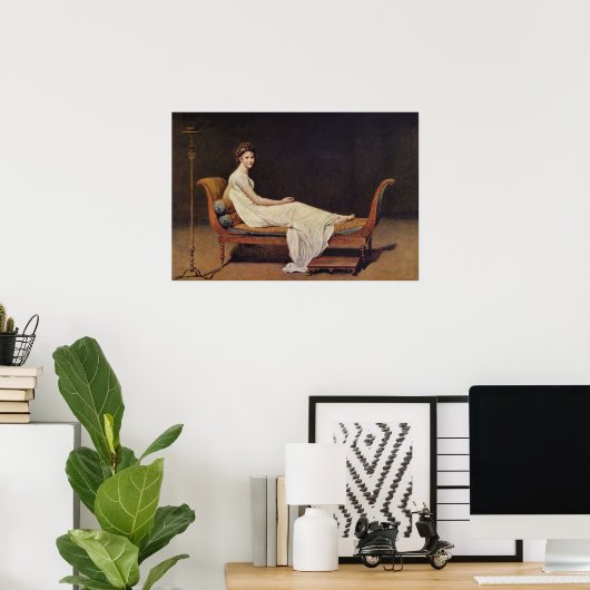 Poster Portrait of Madame Recamier by Jacques-Louis David (Bureau à domicile)