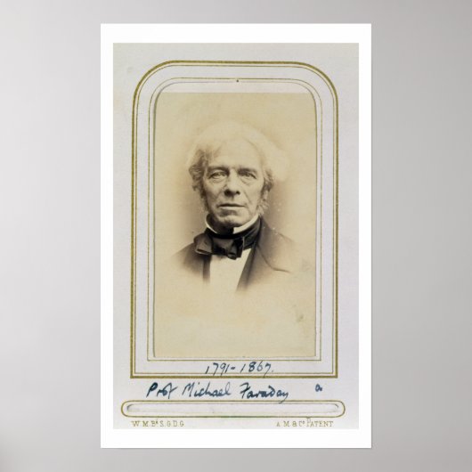 Poster Portrait of Michael Faraday (1791-1867) (albumen p (Devant)