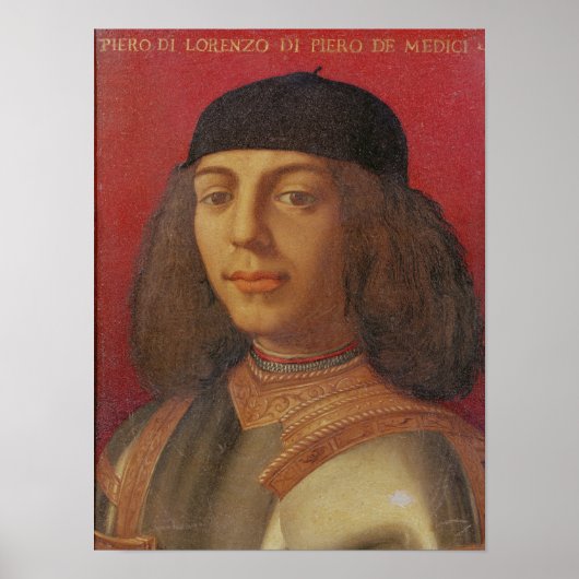 Poster Portrait of Piero di Lorenzo de Medici (Devant)
