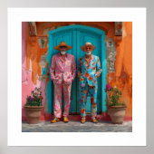 Poster Portrait of Two Flamboyant Gents (Devant)