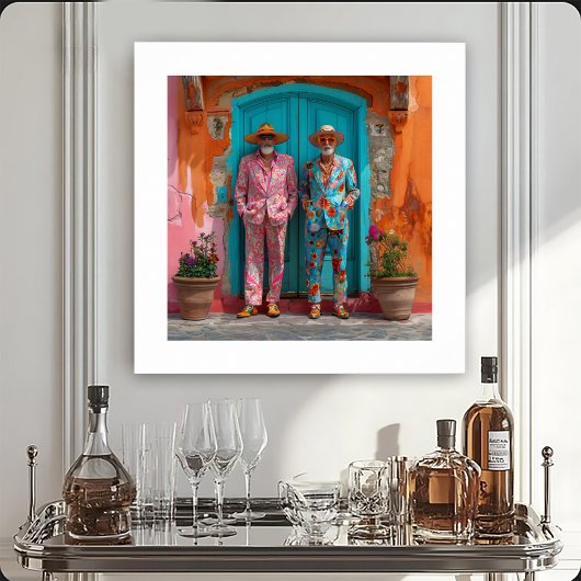 Poster Portrait of Two Flamboyant Gents