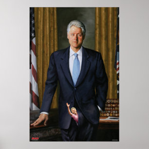 Poster Portrait officiel de Bill Clinton dans le magazine