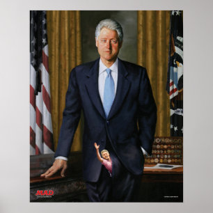 Poster Portrait officiel de Bill Clinton dans le magazine