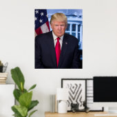 Poster Portrait officiel de Donald Trump (Bureau à domicile)