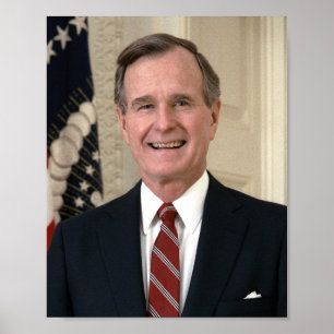 Poster Portrait officiel de George HW Bush