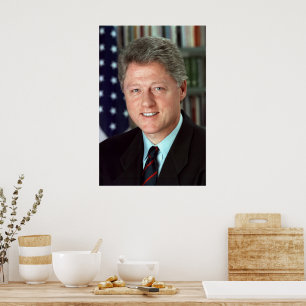 Poster Portrait officiel du président Bill Clinton 40 x 5