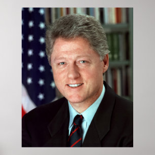 Poster Portrait officiel du président Bill Clinton 40 x 5