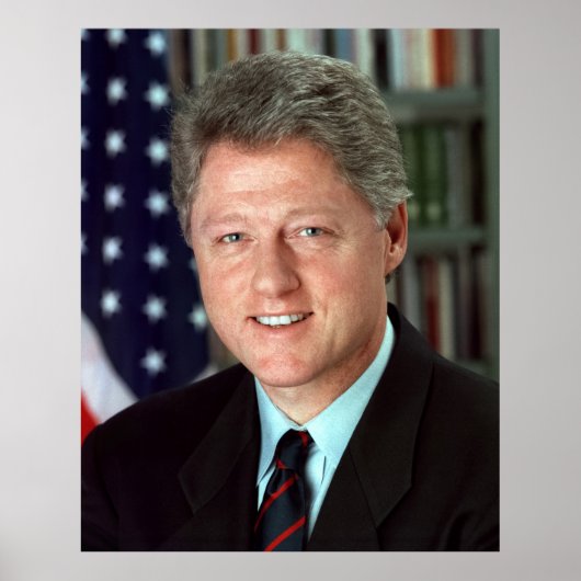 Poster Portrait officiel du président Bill Clinton 40 x 5 (Devant)