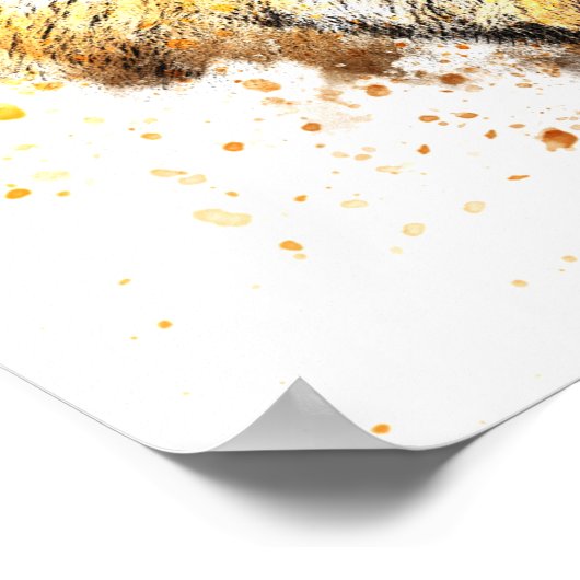 Poster Portrait peint de lion (Coin)