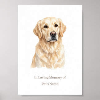 Poster Portrait personnalisé de chien mémorial avec modif