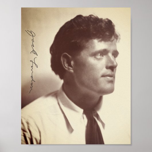 Poster Portrait photo de Jack London (Devant)