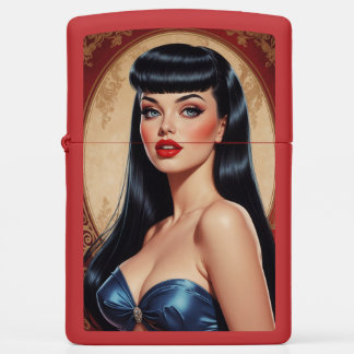 Poster Portrait Pin-up Brown Frange