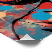 Poster Portrait pop art rétro (Coin)