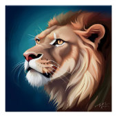 Poster Portrait Posé Côté Lion-56557 (Devant)