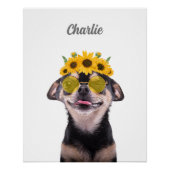 Poster Portrait pour animaux domestiques, art pour chiens (Devant)