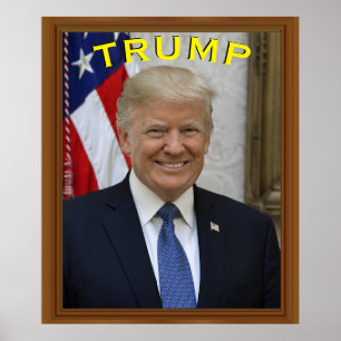 Poster Portrait 🇺 président de Trump 🇸 😁 souriant