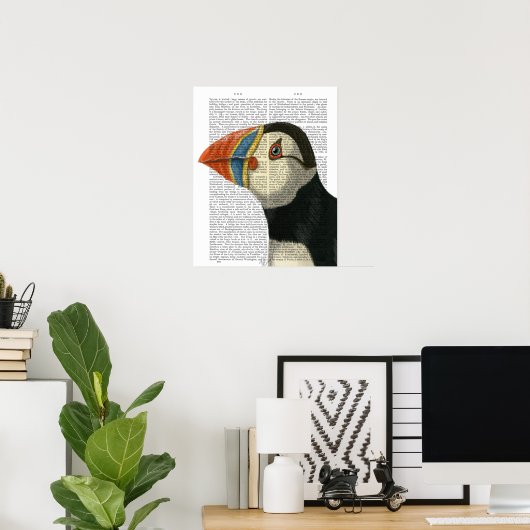 Poster Portrait Puffin (Bureau à domicile)
