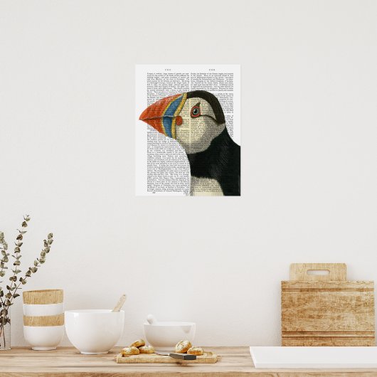 Poster Portrait Puffin (Cuisine)