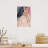 Poster Portrait rose femme (Cuisine)