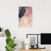 Poster Portrait rose femme (Bureau à domicile)