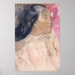 Poster Portrait rose femme