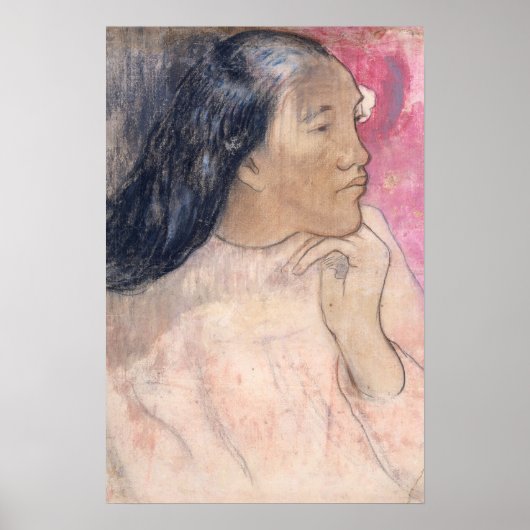 Poster Portrait rose femme (Devant)