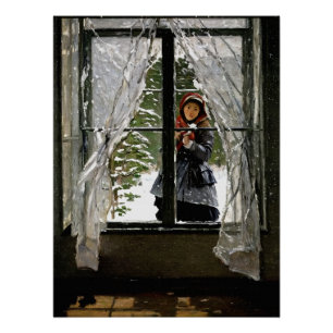Poster Portrait rouge Kerchief