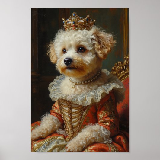 Poster Portrait royal de Bichon Frise (Devant)