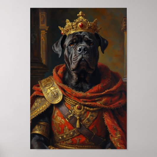 Poster Portrait Royal de Cane Corso (Devant)