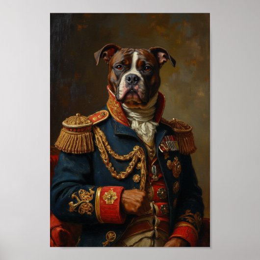 Poster Portrait Royal de Chien Esquimau Américain (Devant)