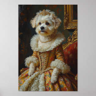 Poster Portrait Royal de Coton de Tulear