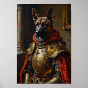 Poster Portrait Royal de Malinois Belge