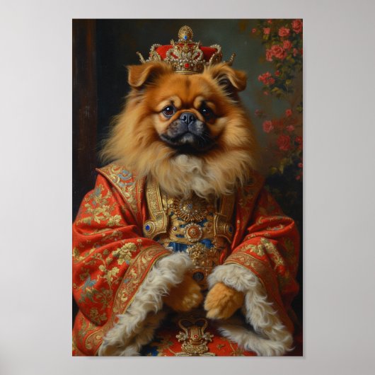 Poster Portrait Royal de Pékinois (Devant)