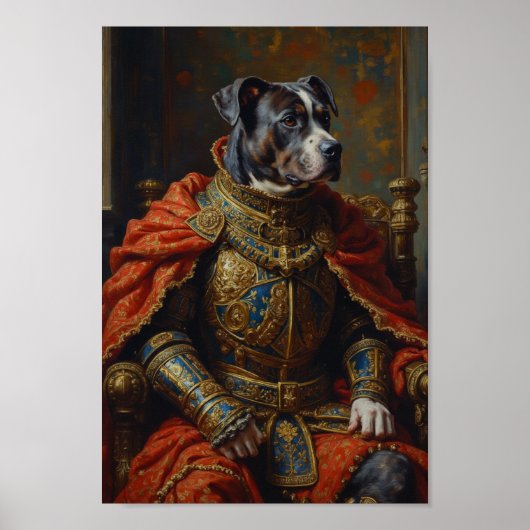 Poster Portrait Royal de Pitbull (Devant)