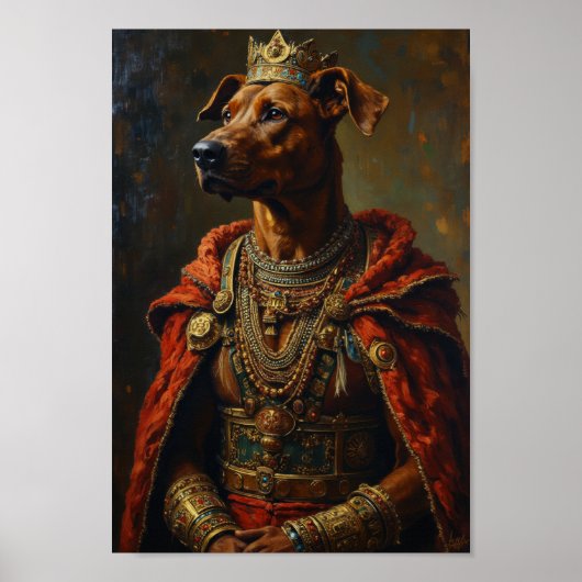 Poster Portrait Royal de Ridgeback Rhodésien (Devant)