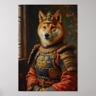 Poster Portrait Royal de Shiba Inu
