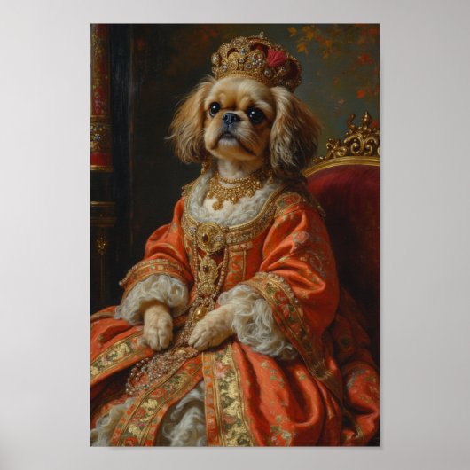 Poster Portrait Royal de Shih Tzu (Devant)