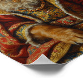 Poster Portrait Royal de Spaniel Tibétain (Coin)