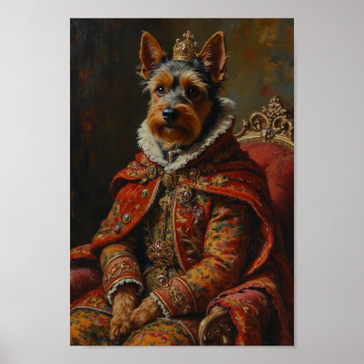 Poster Portrait Royal de Terrier Tchèque (Devant)