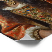 Poster Portrait Royal du Lévrier Afghan (Coin)