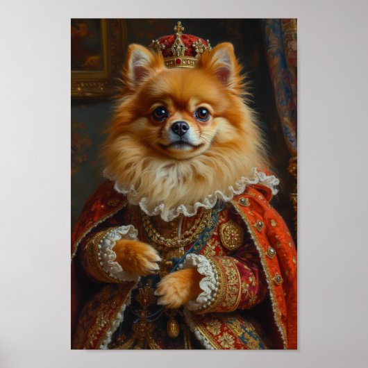Poster Portrait royal poméranien (Devant)