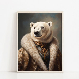 Poster Portrait Royal Poméranien, Animal habillé à la Vic