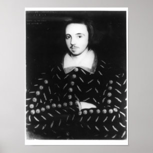 Poster Portrait said to be Christopher Marlowe