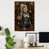 Poster Portrait Steampunk d'Ottilie Von Zale (Bureau à domicile)