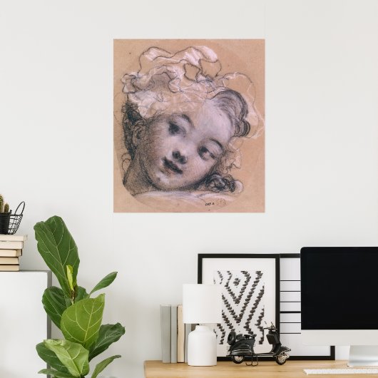 Poster Portrait supposé être Rosalie (Bureau à domicile)